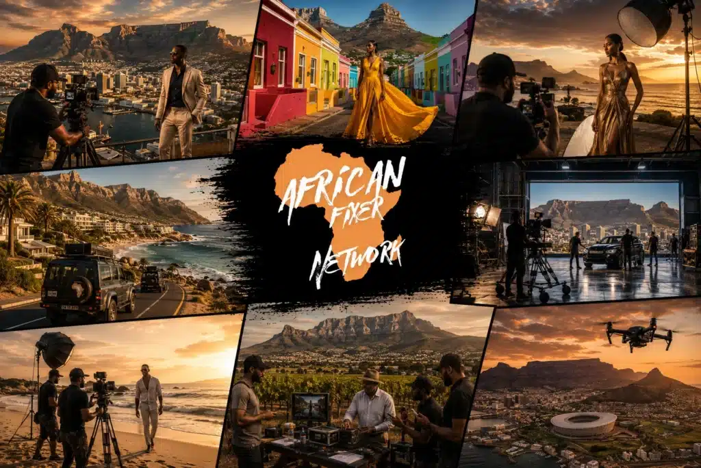 Cape Town commercial production — African Fixer crews shooting across Table Mountain, Bo-Kaap, beaches and the Cape winelands